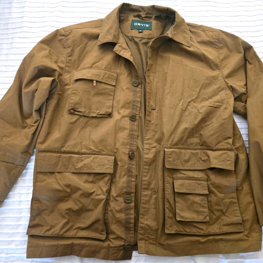 Orvis Men's khaki Windbreaker Jacket - M